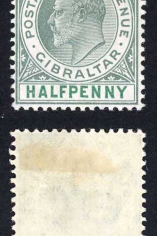 Gibraltar SG56 1/2d Wmk Mult CA Ordinary Paper M/M Cat 16 pounds