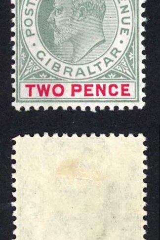 Gibraltar SG58 2d Wmk Mult CA Ordinary Paper M/M Cat 42 pounds