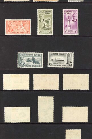 Falkland Is SG172/85 1952 Set of 14 Very light mounted Cat 190 pounds