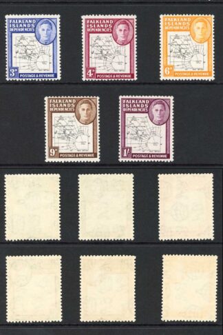 Falkland Is Dep SGG9/G16 Thin Map Dot on T Set M/M Cat 257 pounds