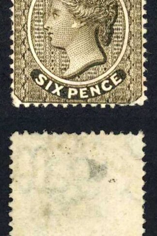 Turks and Caicos SG51 6d Olive-black Wmk CC M/M Cat 160 pounds