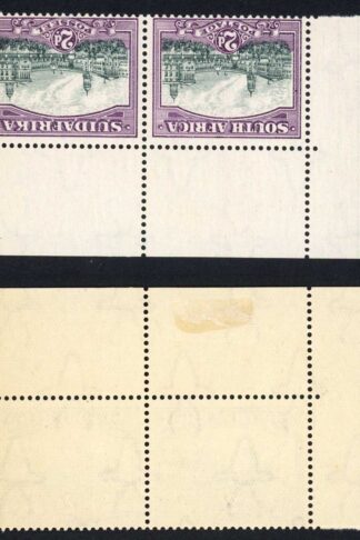 South Africa SG44bw 2d Slate-grey and lilac wmk Inverted U/M Cat 30 pounds