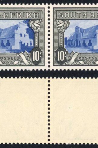 South Africa SG64ca 10/- Blue and Charcoal U/M Cat 48 pounds