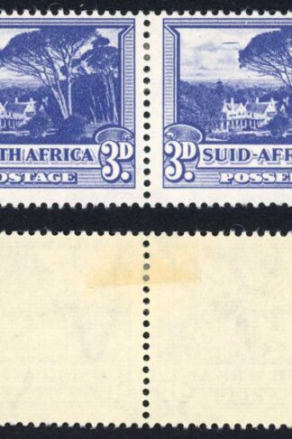 South Africa SG117ab 3d Blue Flying Saucer Flaw M/M Cat 95 pounds