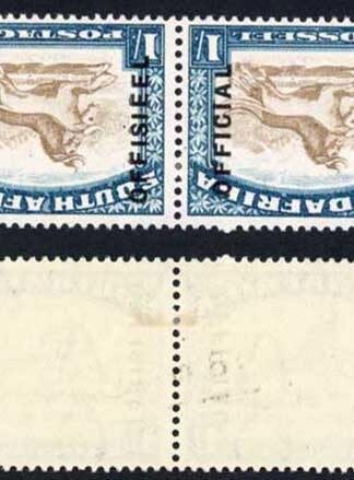 South Africa SGO17 1/- Overprint 19mm M/M Cat 65 pounds