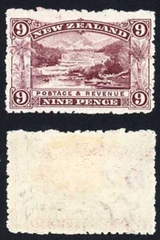 New Zealand SG314 9d Purple Wmk Perf 11 GREAT COLOUR M/M Cat 95 pounds