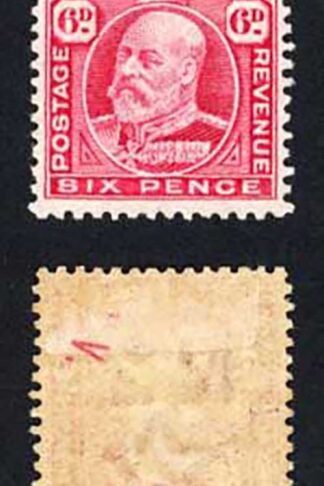 New Zealand SG392 6d Carmine Perf 14 x 14.5 M/M Fresh Colour Cat 45 pounds