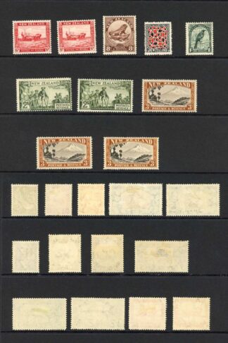 New Zealand SG577/90c Set (no 1 1/2d) plus perfs etc Mult Wmk M/M Cat 200 pounds