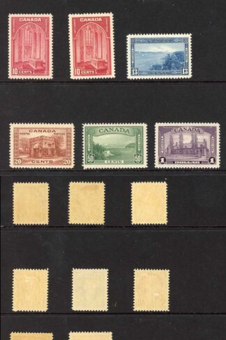 Canada SG157/67 1937 Set of 11 M/M Cat 180 Pounds