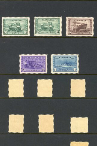 Canada SG375/88 War Set U/M Cat 160 Pounds