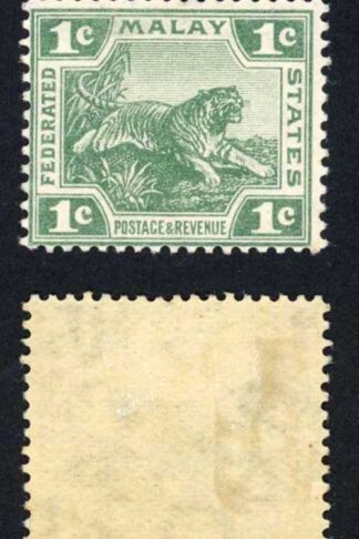 Malay SG29 1c Green Die II M/M Cat 18 Pounds