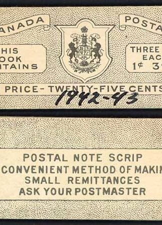 Canada SGSB42 25c English Text Booklet Cat 55 pounds