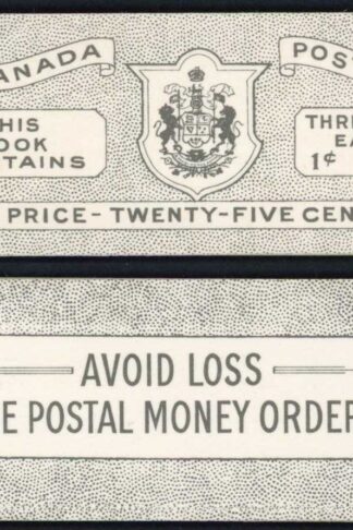 Canada SGSB51 25c English Text Booklet Cat 24 pounds