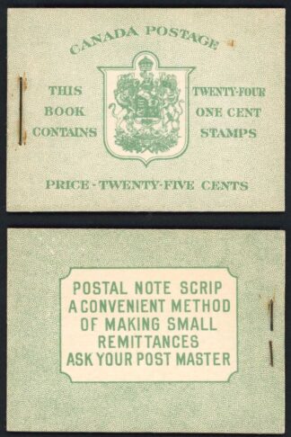 Canada SGSB39 25c English Text Booklet Cat 18 pounds