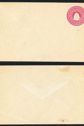 British Guiana HG2a 2c carmine thin greyish blue paper