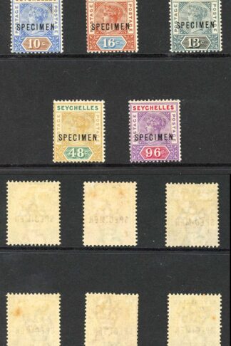 Seychelles SG1/8 Set Die I opt SPECIMEN M/M Cat 225