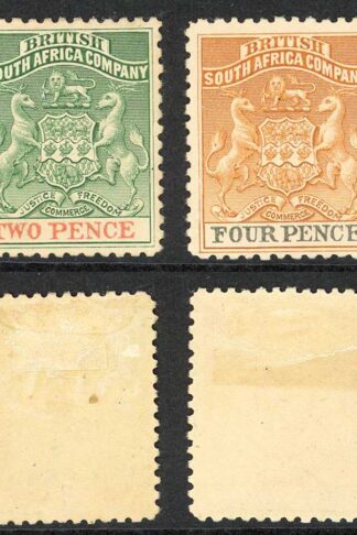 Rhodesia SG27/8 Thick Paper Set of 2 M/M Cat 70 pounds