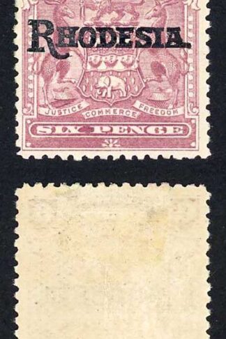 Rhodesia SG106 6d Reddish Purple M/M Cat 13 pounds