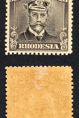 Rhodesia SG312 2d Black and Slate-purple Perf 15 Admiral M/M Cat 55 pounds