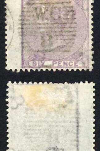 SG68 6d lilac no corner letters Cat 90 pounds