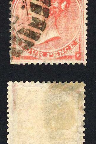 SG81 4d Bright-red plate 4 (Hairlines) re-perfed Cat 75 pounds