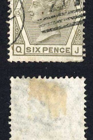 SG147 6d Grey Plate 15 Cat 50 pounds