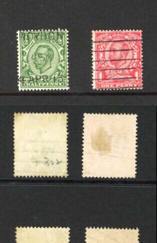 SG322/350 Basic set of wmk (inc 1st stamps die A and B) used