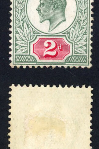 SG228 2d Pale grey-green and scarlet/chalky DLR M/M (hinge remainder)