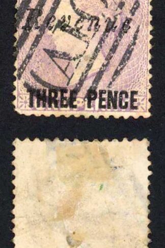 St Vincent BF11 3d on 1d lilac Revenue not sure about the postmark