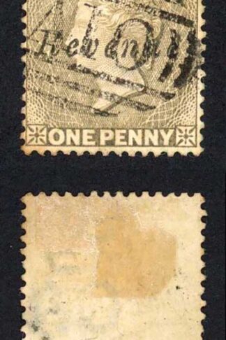 St Vincent BF9 1d Bistre Wmk CA Revenue not sure about the postmark