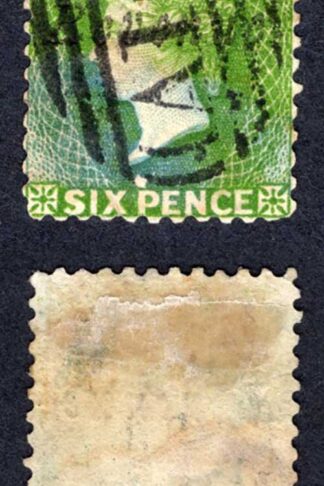 St Vincent BF13 6d Green Wmk CA Revenue not sure about the postmark