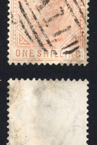 St Lucia 1/- Orange-brown wmk CA forgery