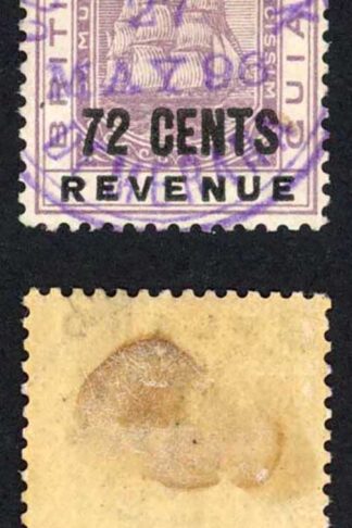 British Guiana SG184 72c Fiscal cancel