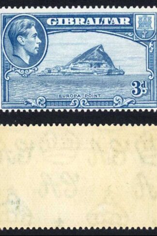 Gibraltar SG125a 3d Light Blue 14 Very fine M/M Cat 140 pounds RARE