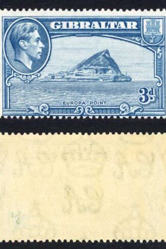 Gibraltar SG125a 3d Light Blue 14 Very fine M/M Cat 140 pounds RARE