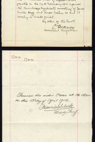Rhodesia SG160a 5/- PAIR Double Head on a Mining Document