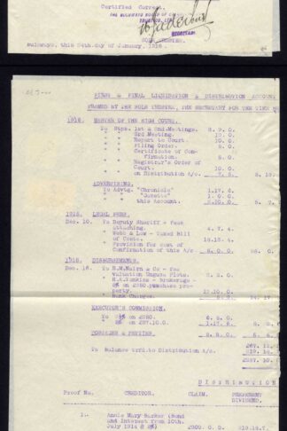 Rhodesia 2/6 Double Head and 5/- on court document