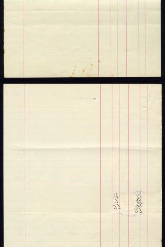 Rhodesia 3/-  Double Head and 5/-  on court document