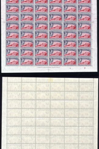 Gibraltar SG126c 6d Scarlet and Grey Violet R1/3-4 Re-entry R8/6 Medallion Flaw
