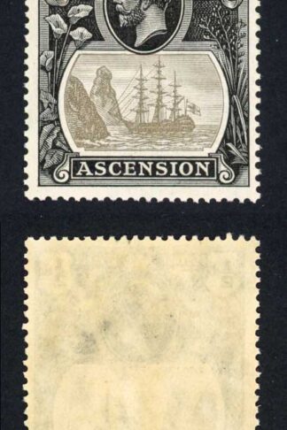 Ascension SG10/c 1/2d Broken Mainmast (top stamp) M/M Cat 116.50 pounds