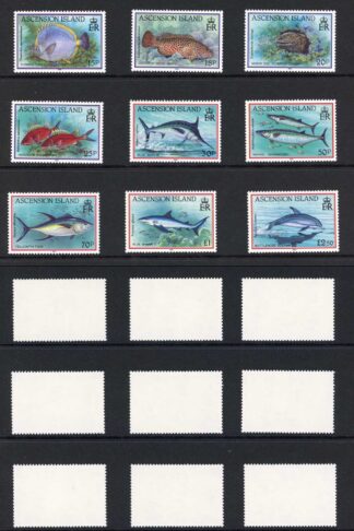 Ascension SG554/68 1991 Fish set of 15 U/M Cat 32 pounds