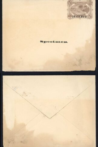 Seychelles HG4 18c on 30c Brown Envelope opt SPECIMEN Stained