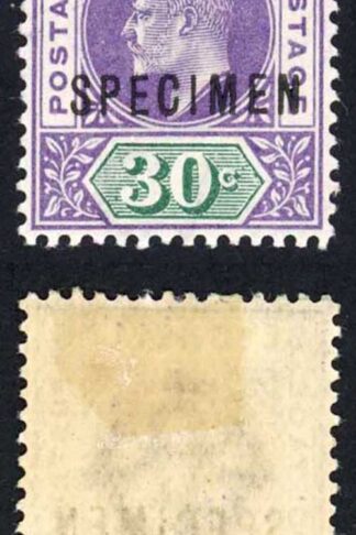 Seychelles SG52 30c DENTED FRAME Opt SPECIMEN M/M only FOUR can exist