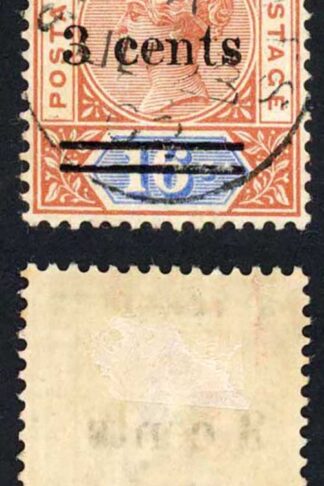 Seychelles SG38 3c on 16c CDS used Cat 17 pounds