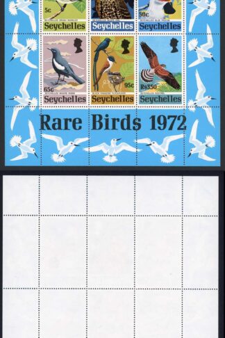 Seychelles SGMS314 1972 Birds Sheet U/M Cat 22 pounds