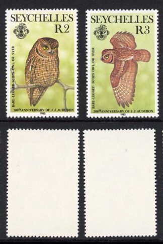 Seychelles SG605/8 1985 Owl Set U/M Cat 12.5 pounds
