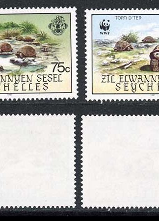 Seychelles SG153/6 1987 Giant Tortoise Set U/M Cat 15 pounds