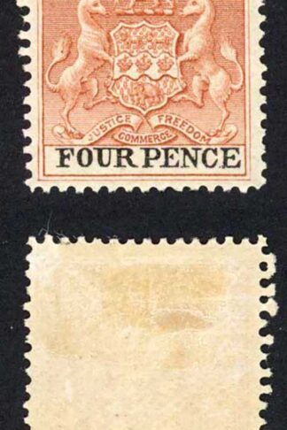 Rhodesia SG22 4d Chestnut and Black M/M (large part gum) Cat 48 pounds