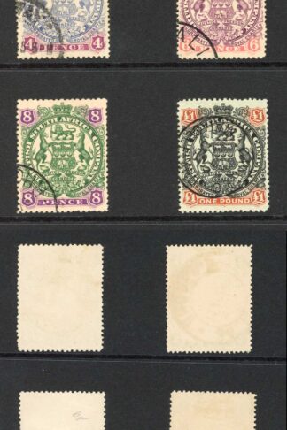 Rhodesia SG66/73 1897 Set of 8 used (The One Pound exceptional) Cat 225 pounds