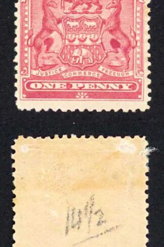 Rhodesia SG77 1d rose M/M Cat 16 pounds